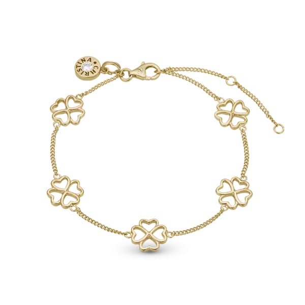 Náramok - Foursome, bracelet, goldpl silver