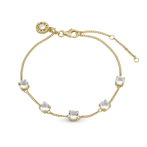 Náramok - Crystals, bracelet, goldpl silver