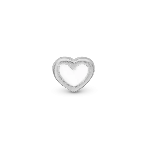 Element do hodiniek - White Enamel Heart