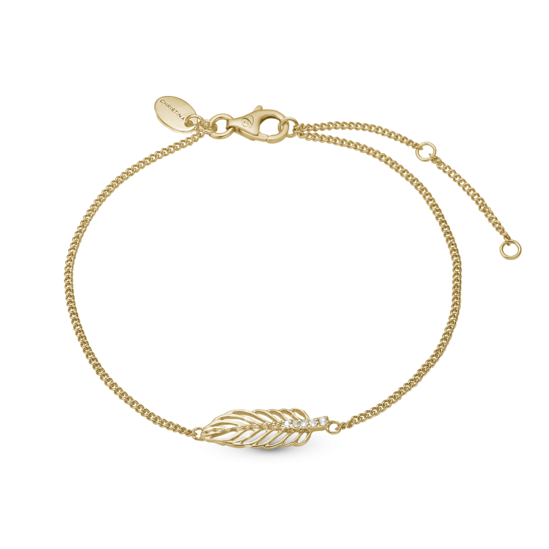 Náramok - Feather, bracelet, goldpl silver 2