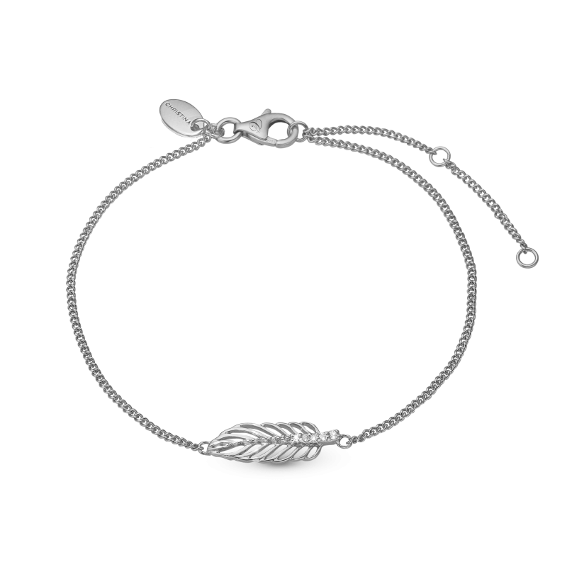 Náramok - Feather, bracelet, silver 2