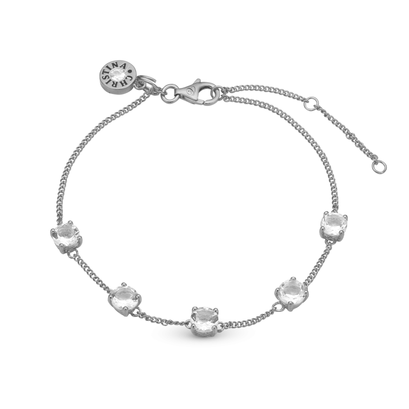 Náramok - Crystals, bracelet, silver 2