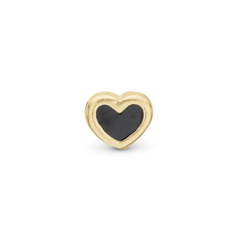 Element do hodiniek - Black Enamel Heart 2