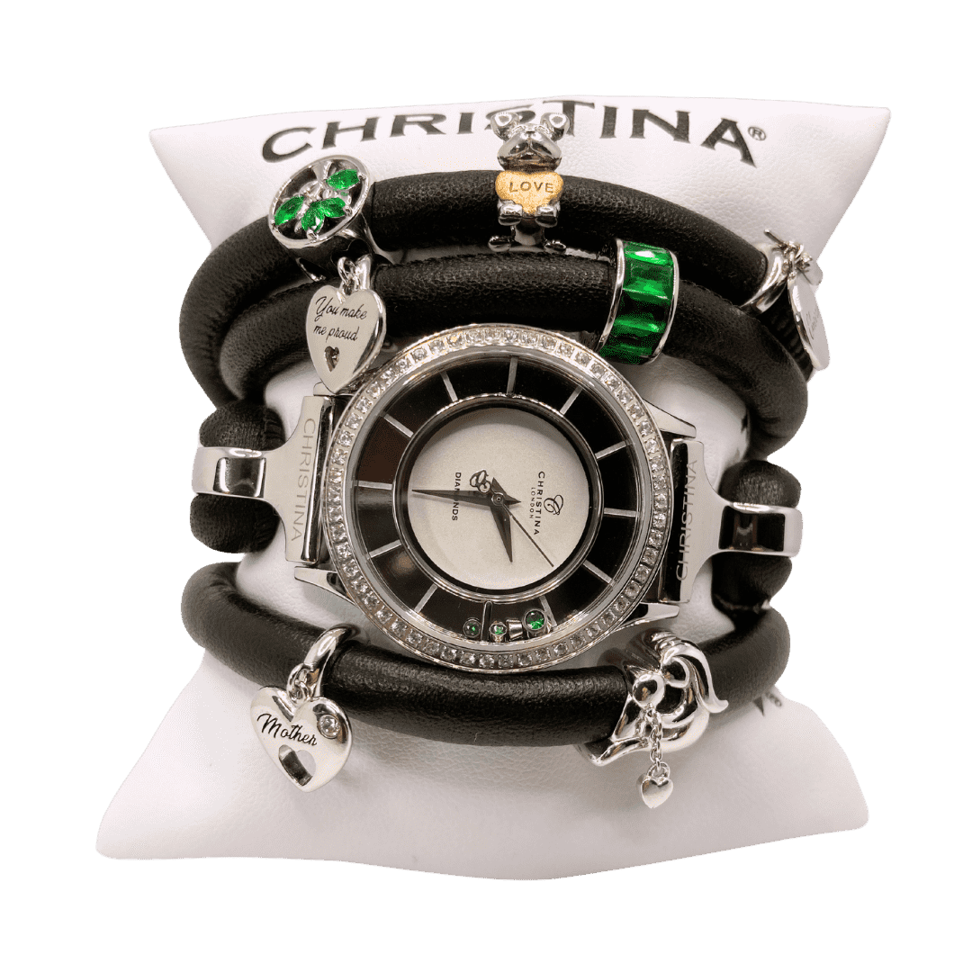 Hotové hodinky Christina Collect Black - Silver Mother Love2 Ag925/1000 20g 2